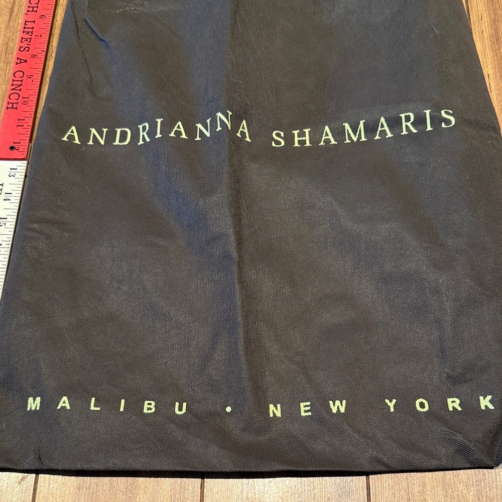 Andrianna Shamaris Brown Drawstring Dust Bag - Picture 3 of 5